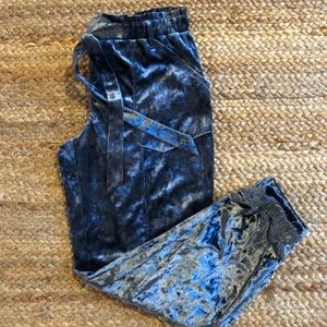 Blue velveteen pant